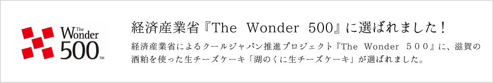 TheWonder500に選ばれました